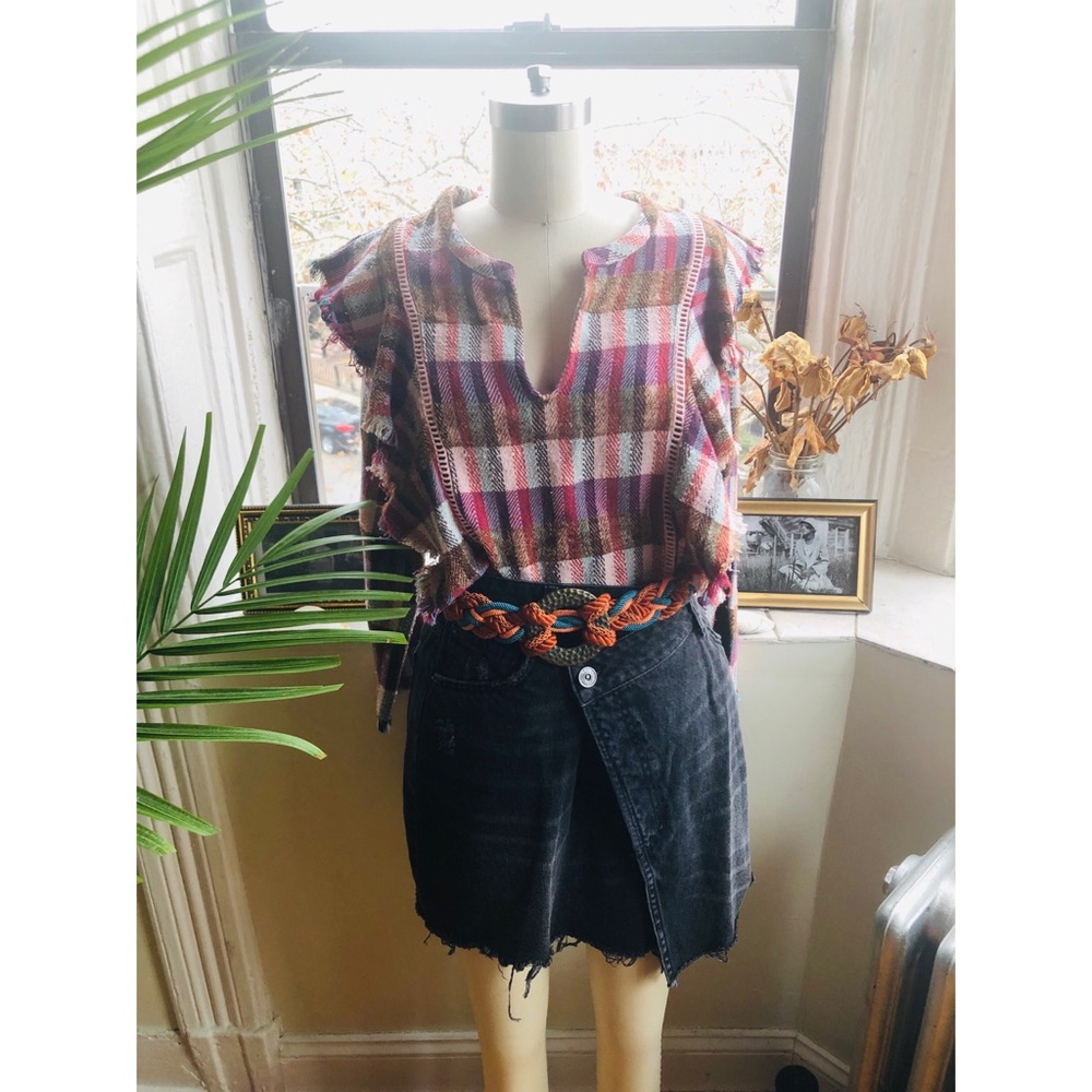 dRA Los Angels Anthropologie Kelsey Plaid Top - Picture 3 of 8